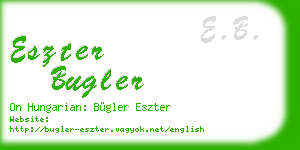 eszter bugler business card