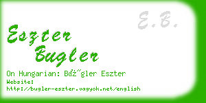 eszter bugler business card